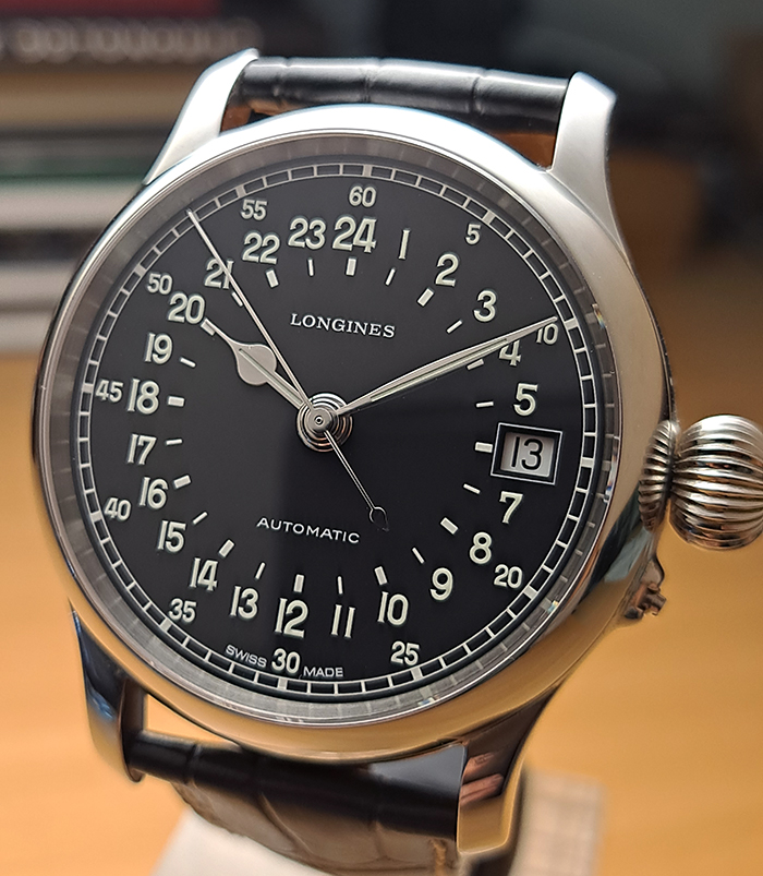 XXL Longines Twenty-Four Hours Wristwatch Ref. L2.751.4.53.4