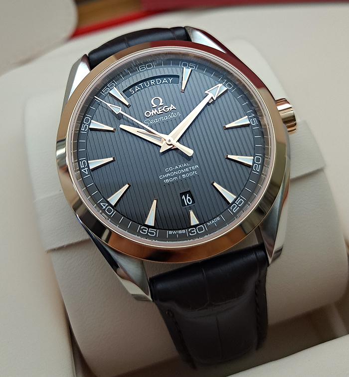 Omega Seamaster Aqua Terra 150M Co-Axial Day-Date 18K RG/SS Ref. 231.23.42.22.06.001